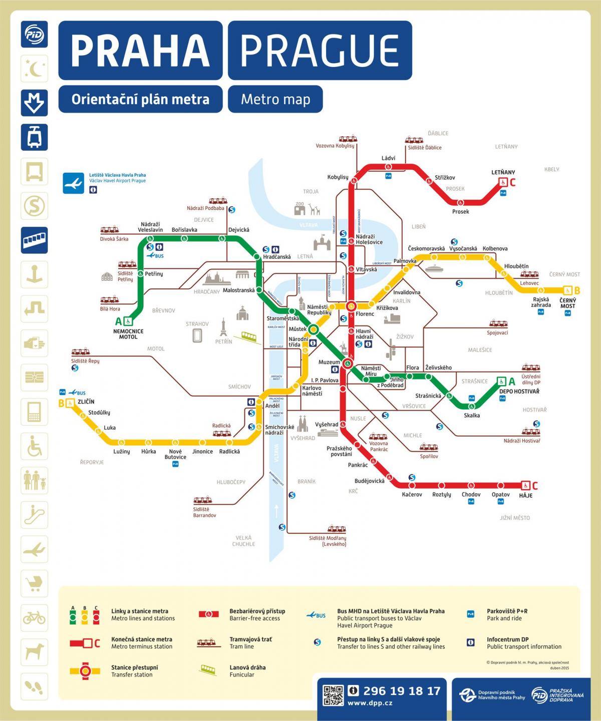 metrostation andel praag kaart