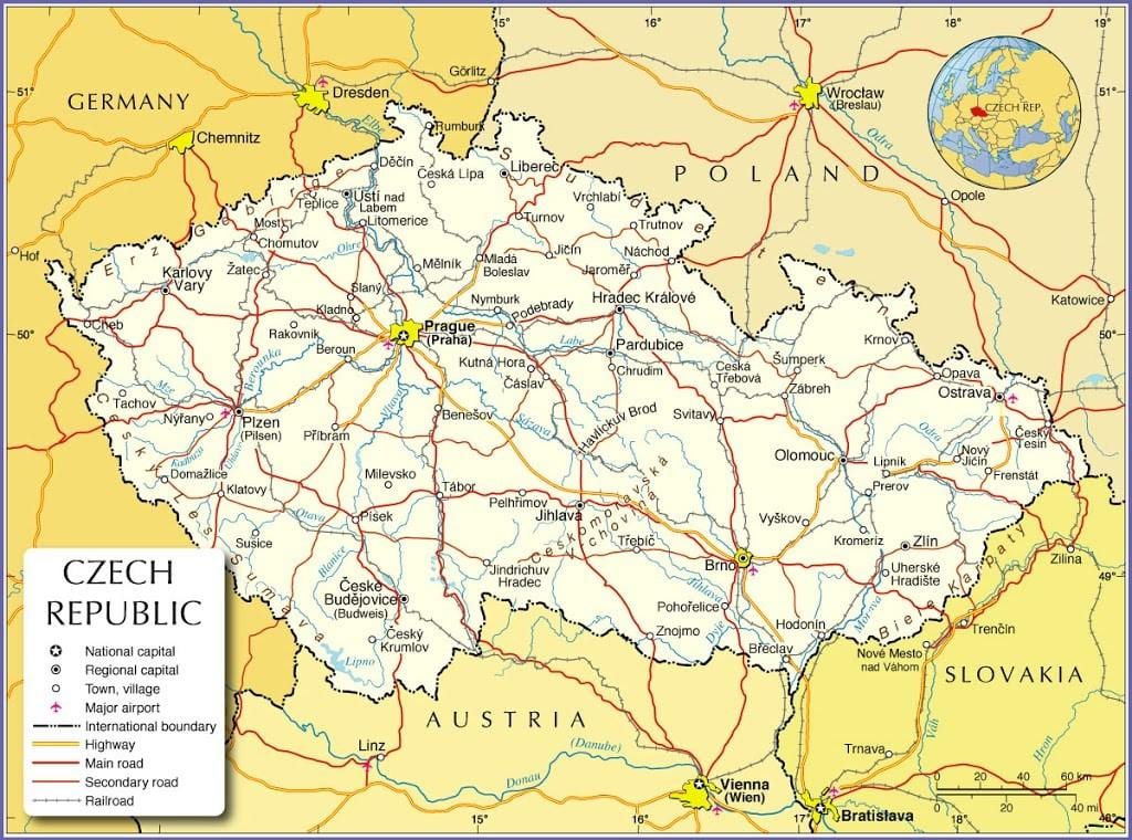 praha tsjechië kaart bekijken