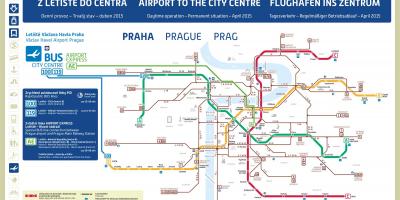Kaart van praag metro kaart luchthaven